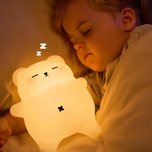 Lamparita de noche de osito, recargable