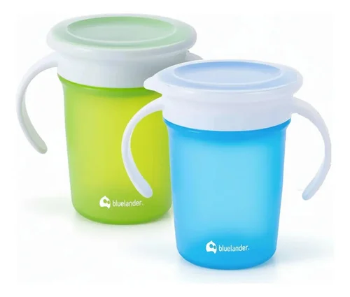 Vasos entrenadores 360 Bluelander, 2 piezas