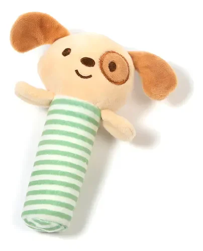 Sonaja de peluche suave de perrito
