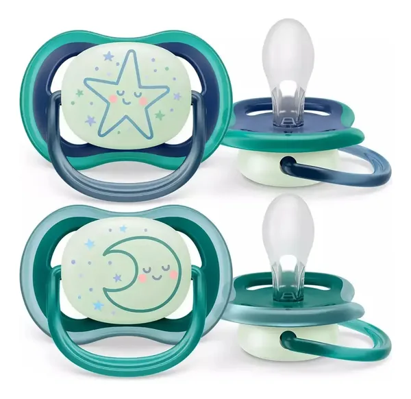 Philips Avent 2 chupones que brillan de noche (6 a 18 meses)
