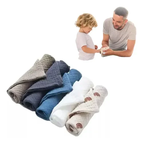 Muselinas de gasa de algodón absorbentes · 5 piezas