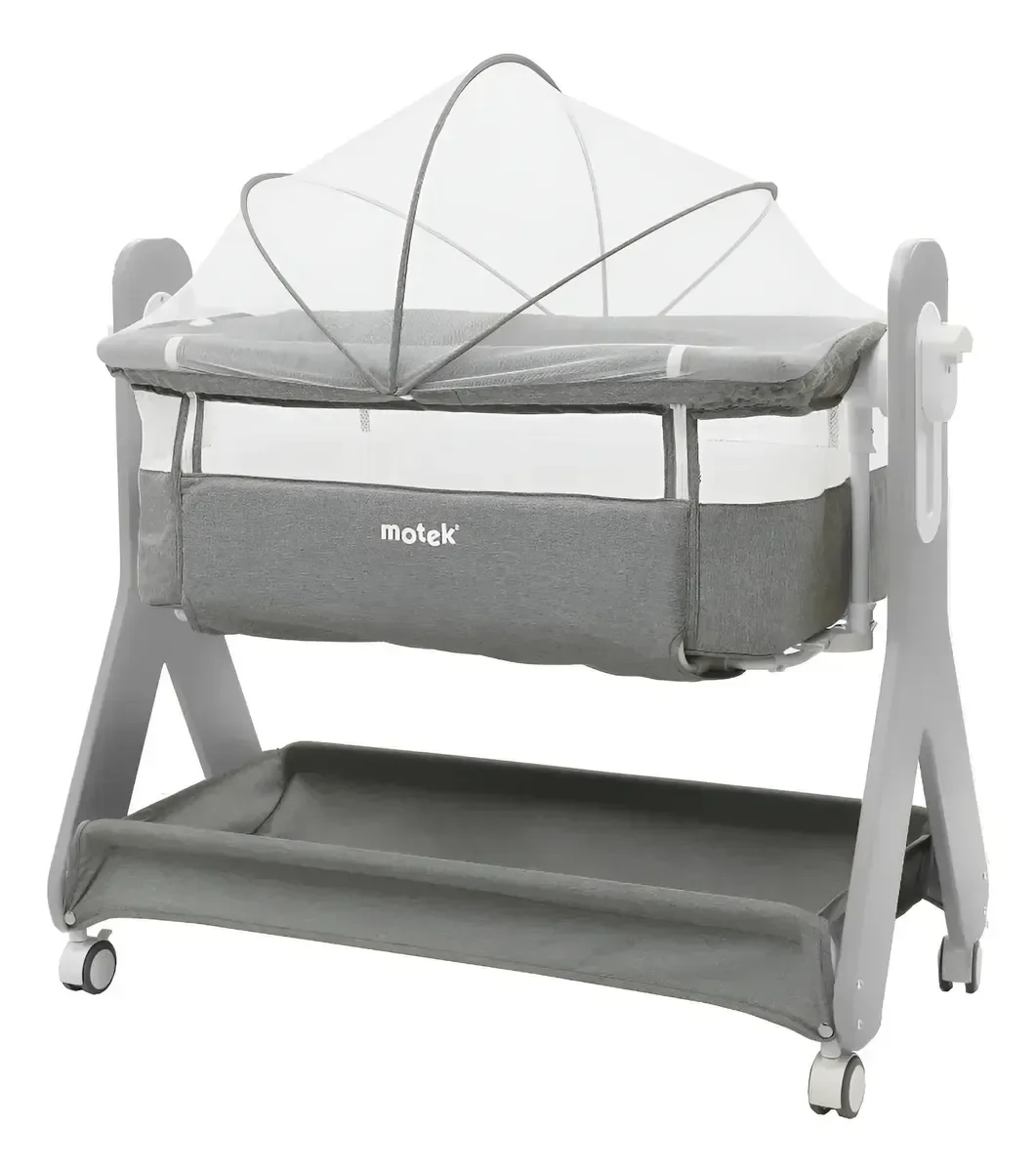 Motek Estee cuna colecho con bambineto desmontable, gris