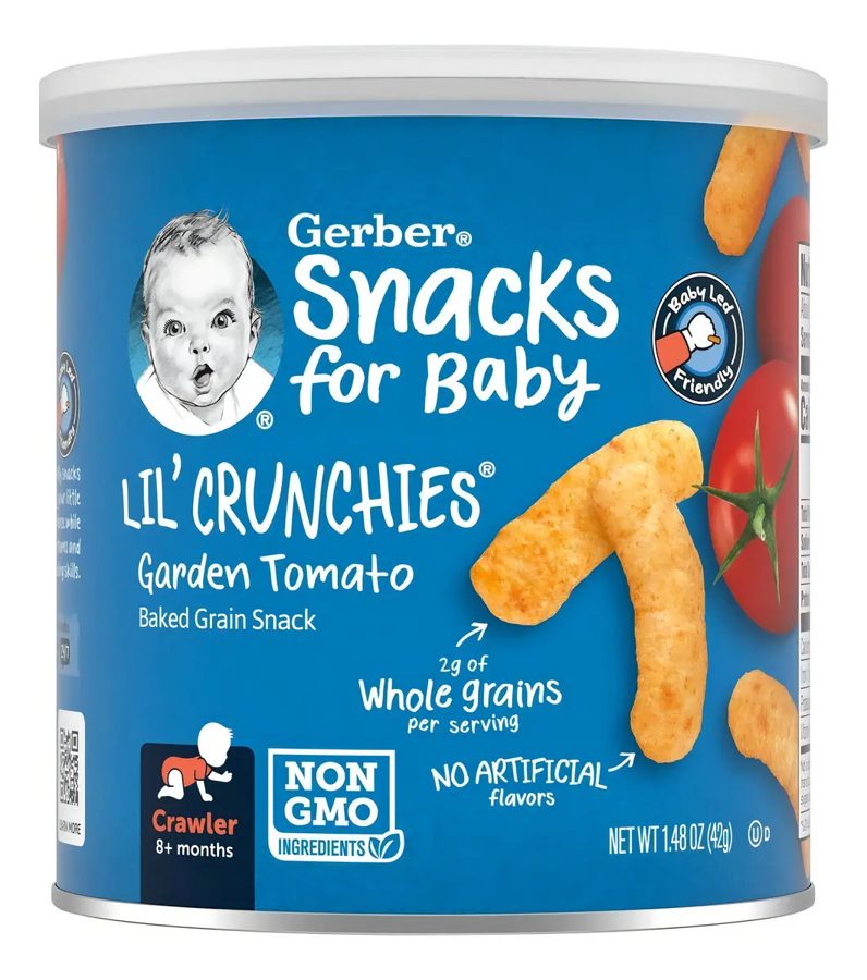 Gerber Lil' Crunchies jitomate · maíz horneado 42 g