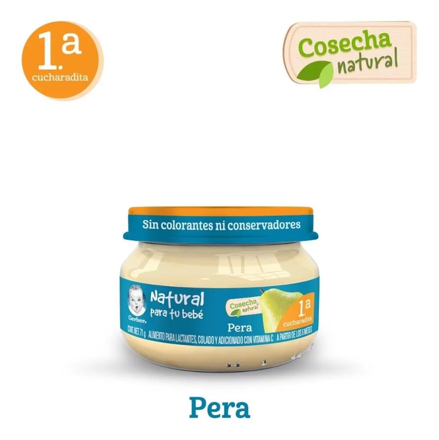 Papilla Gerber Cosecha Natural pera · 71 g