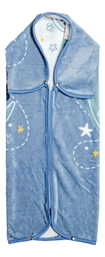 Baby Mink · cobertor, saco de dormir y abrigo 3 en 1 (azul galaxy)