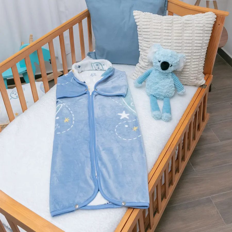 Baby Mink · cobertor, saco de dormir y abrigo 3 en 1 (azul galaxy)