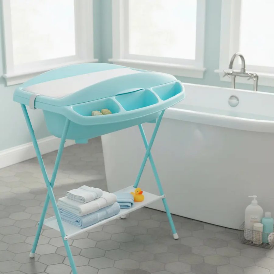 Bañera Prinsel Gaviota con base (azul estrellitas)