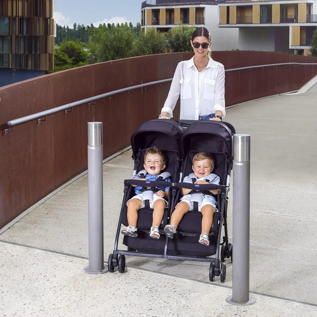 Chicco Ohlalà Twin carriola doble ultraligera, color negro