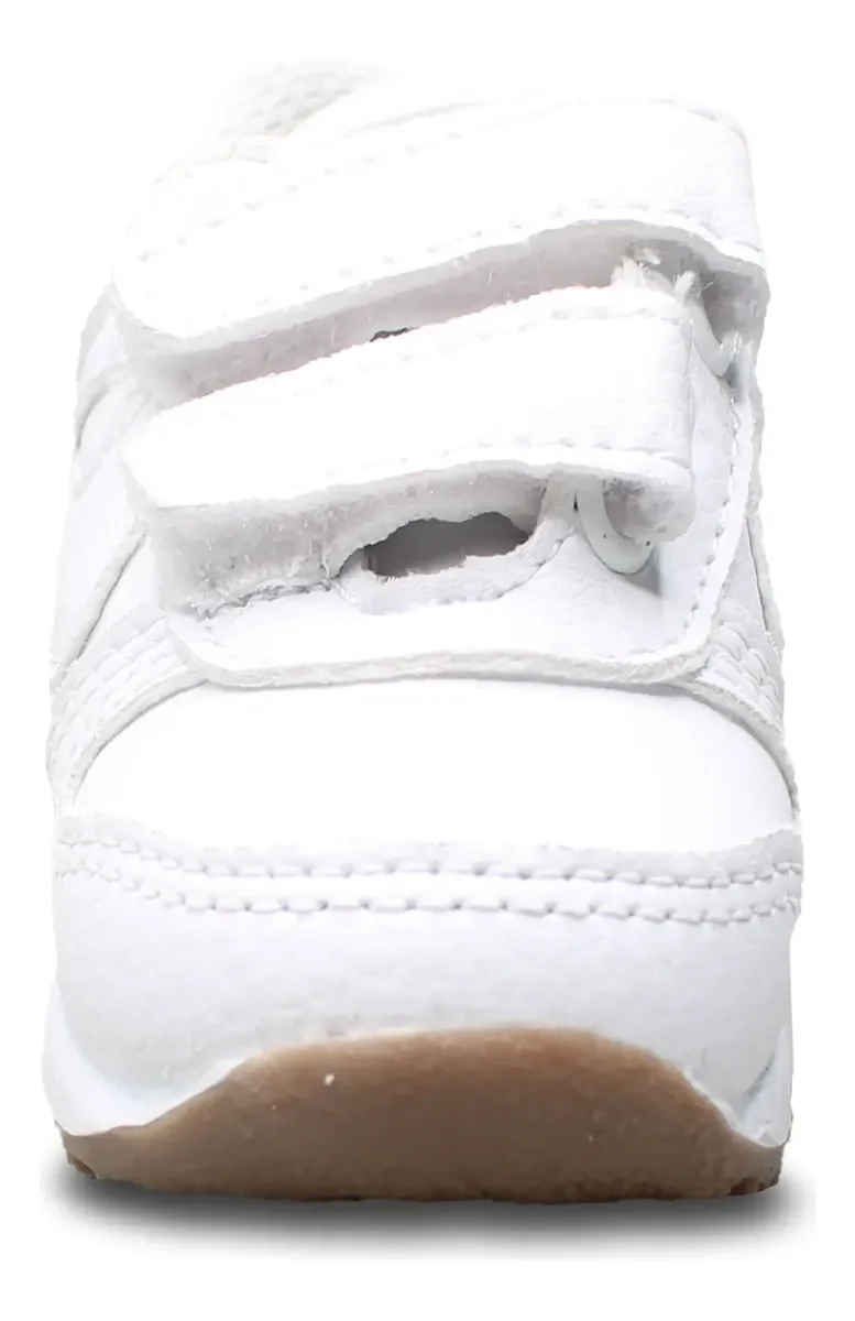 Panam tenis Jogger blancos para bebé, con doble velcro