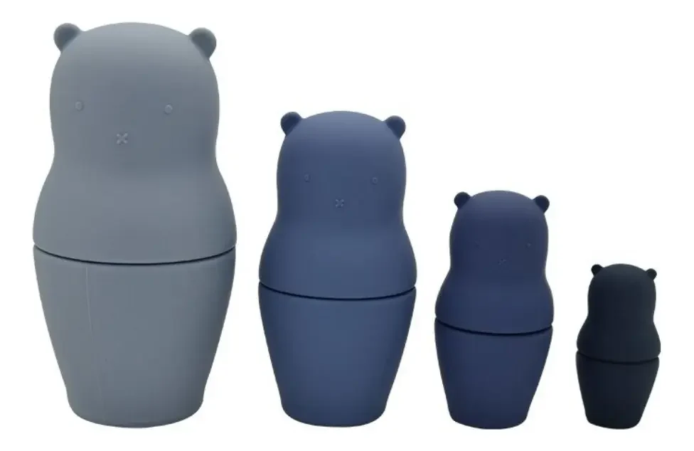 Papu Baby matrioska de osos de silicón para apilar