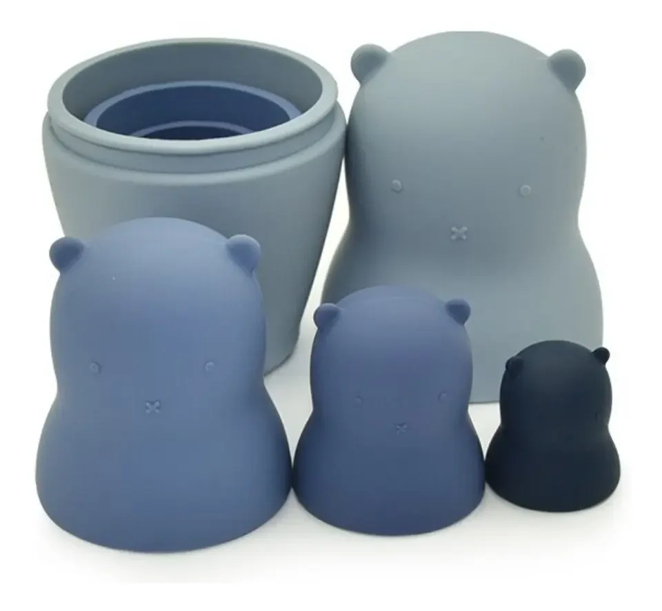 Papu Baby matrioska de osos de silicón para apilar