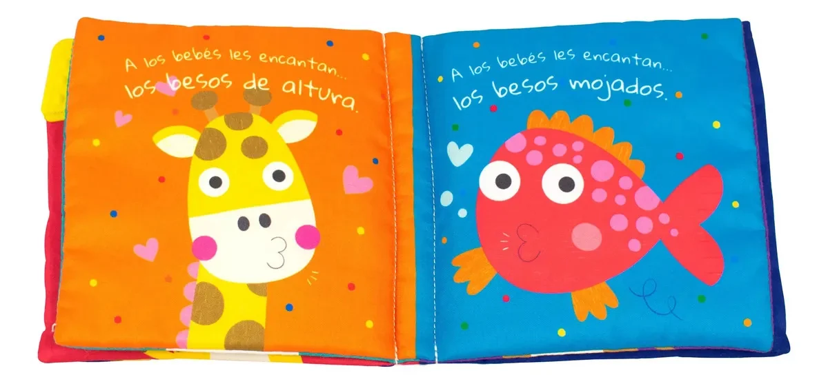 Silver Dolphin: A los bebés les encantan los besos (libro de tela)