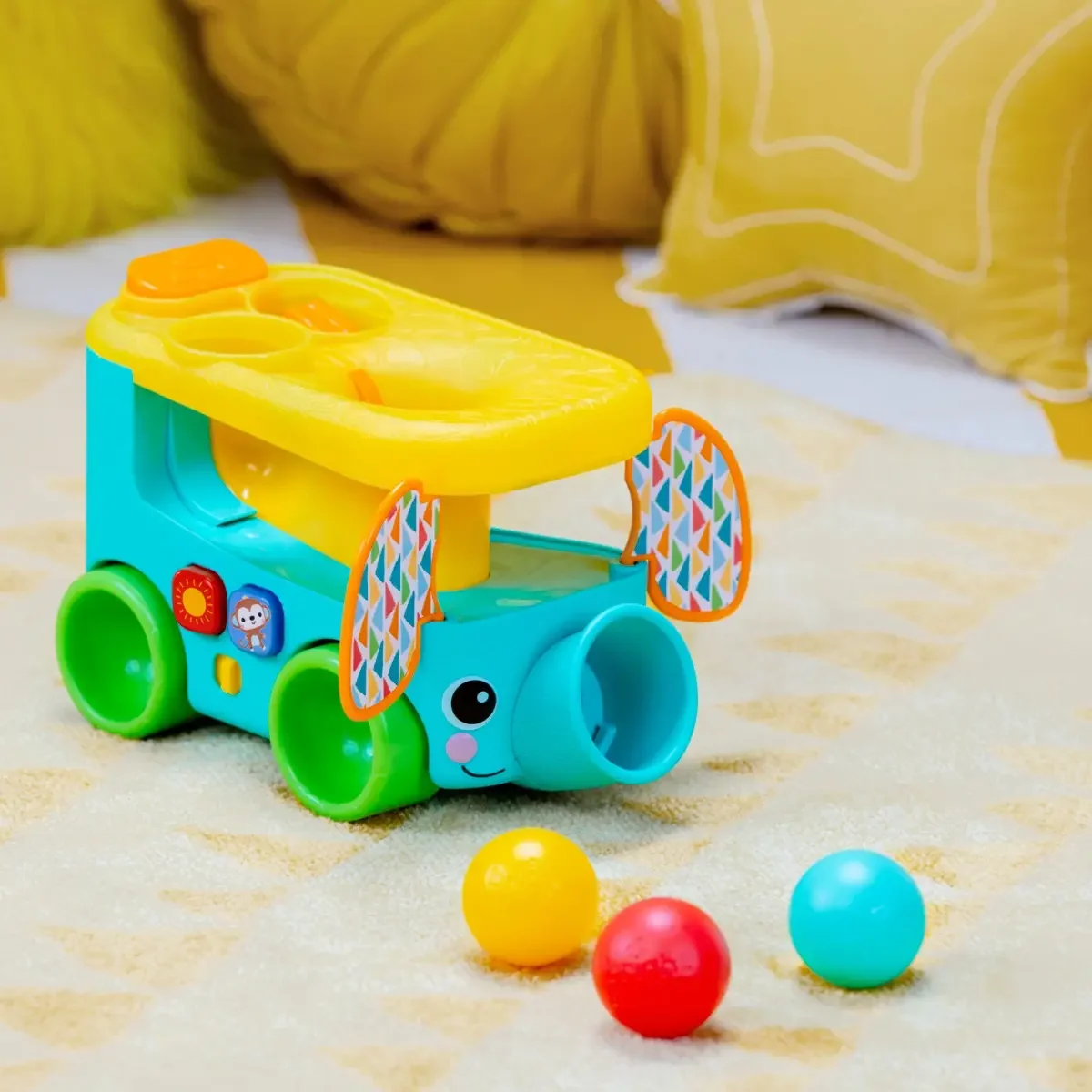 Bright Starts autobús safari de pelotas, desde 6 meses