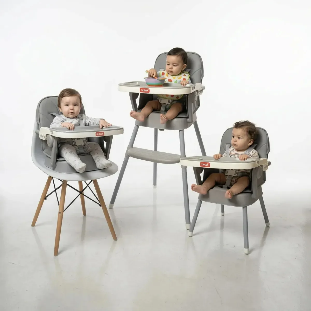 Motek Emily periquera plegable 3 en 1, gris