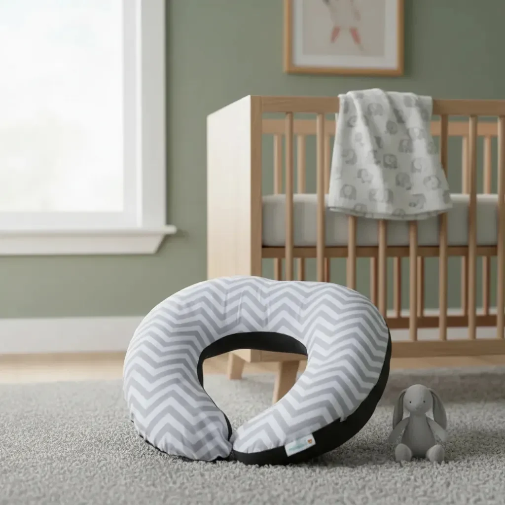 Changuitos almohada de lactancia, zigzag gris
