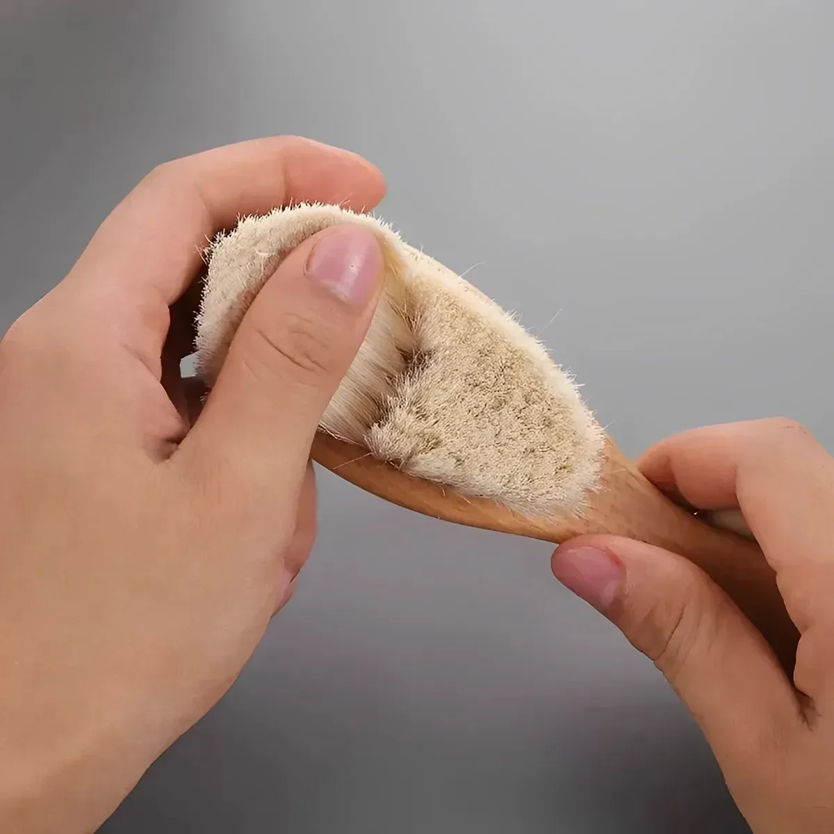 Lrniubi peine y cepillo de madera con cerdas naturales