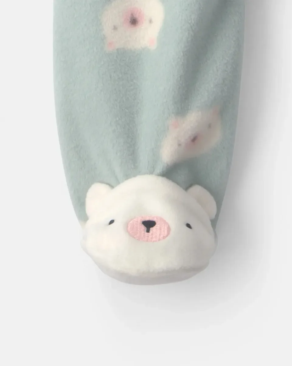 Carter's mameluco de tela polar con osos y cierre, 3 meses