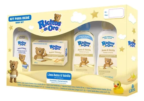 Set Ricitos de Oro · shampoo, jabón, colonia y crema