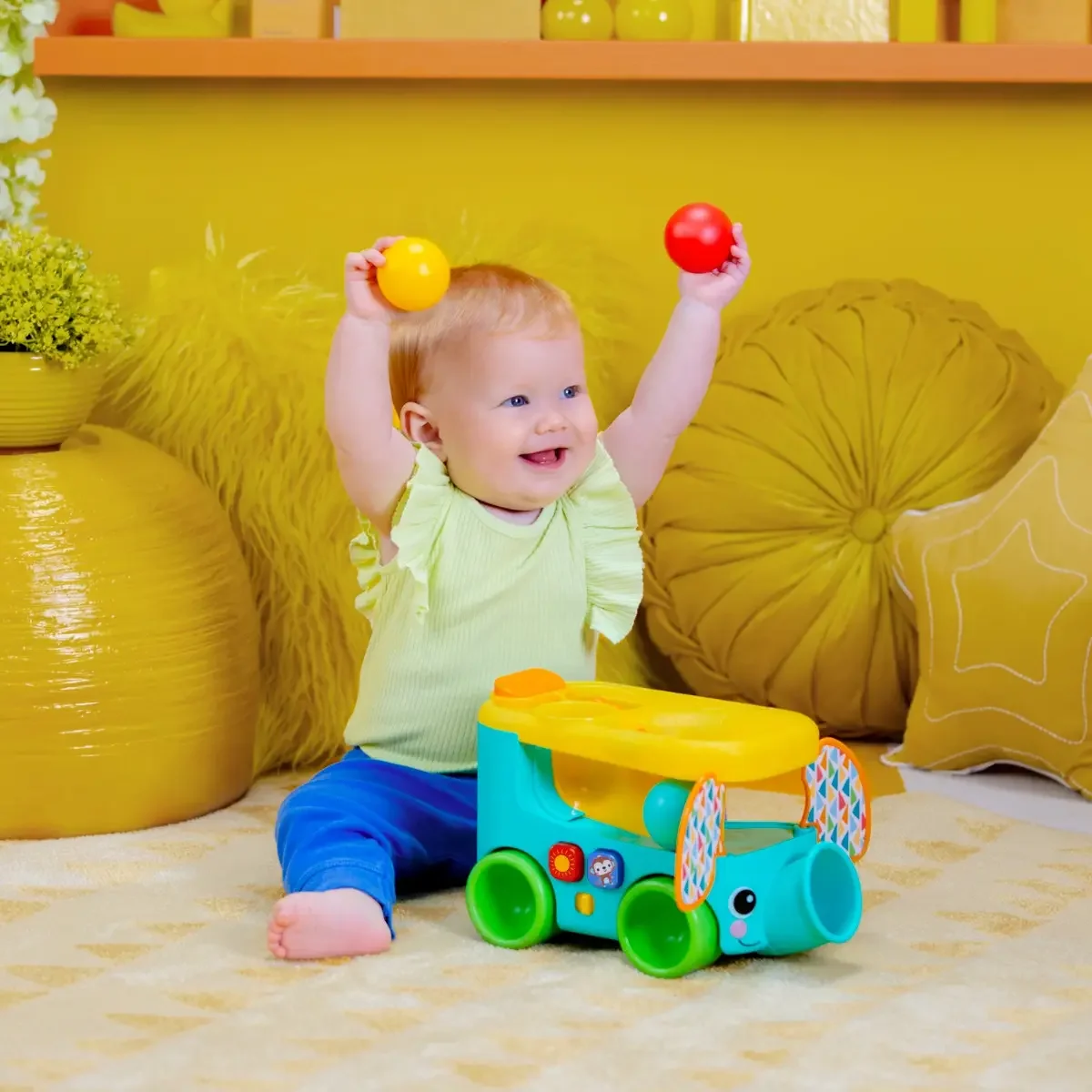 Bright Starts autobús safari de pelotas, desde 6 meses