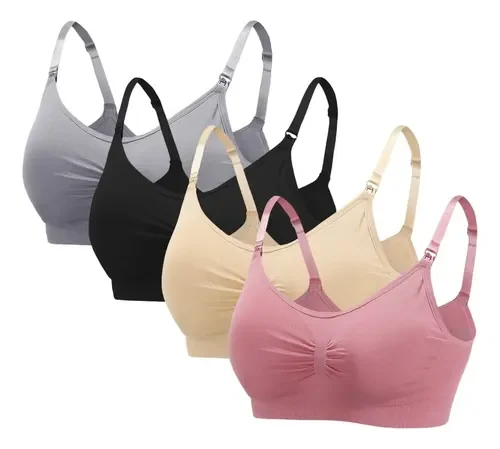 Pack de 4 sujetadores de lactancia sin aro
