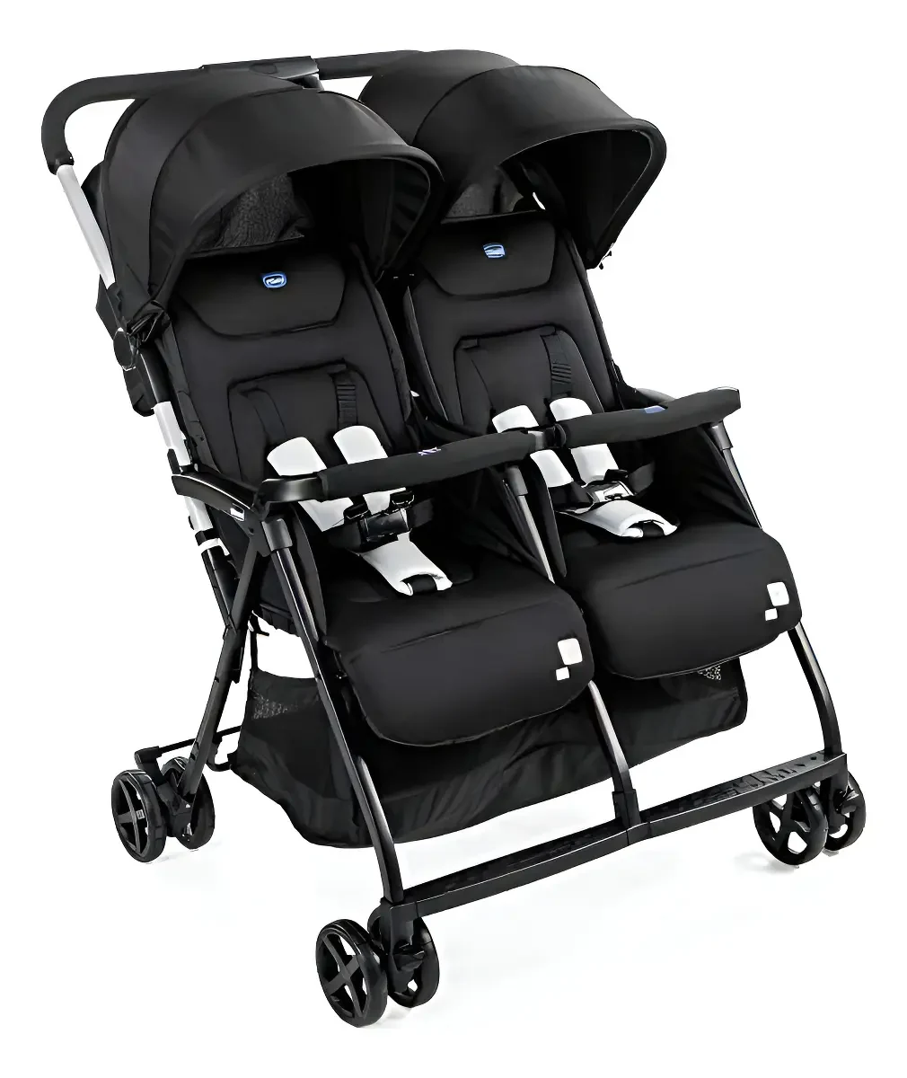 Chicco Ohlalà Twin carriola doble ultraligera, color negro