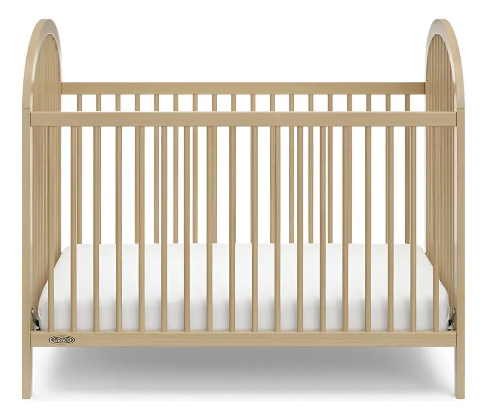 Cuna convertible 3 en 1 Graco (estilo clásico, madera clara)