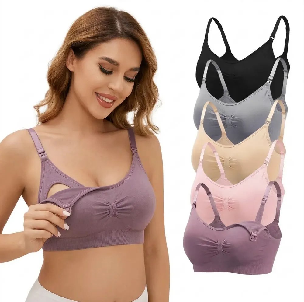 Brasier de lactancia sin costuras (pack 5 pz)