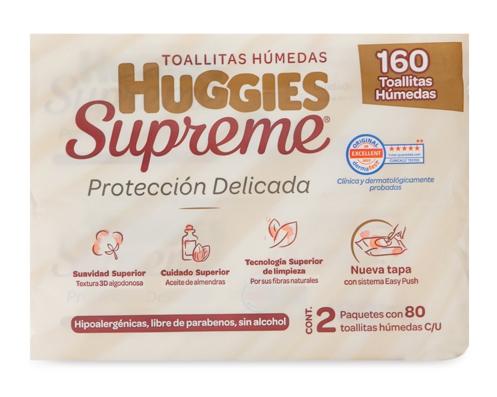 Set de toallitas húmedas Huggies Supreme (2 paquetes)