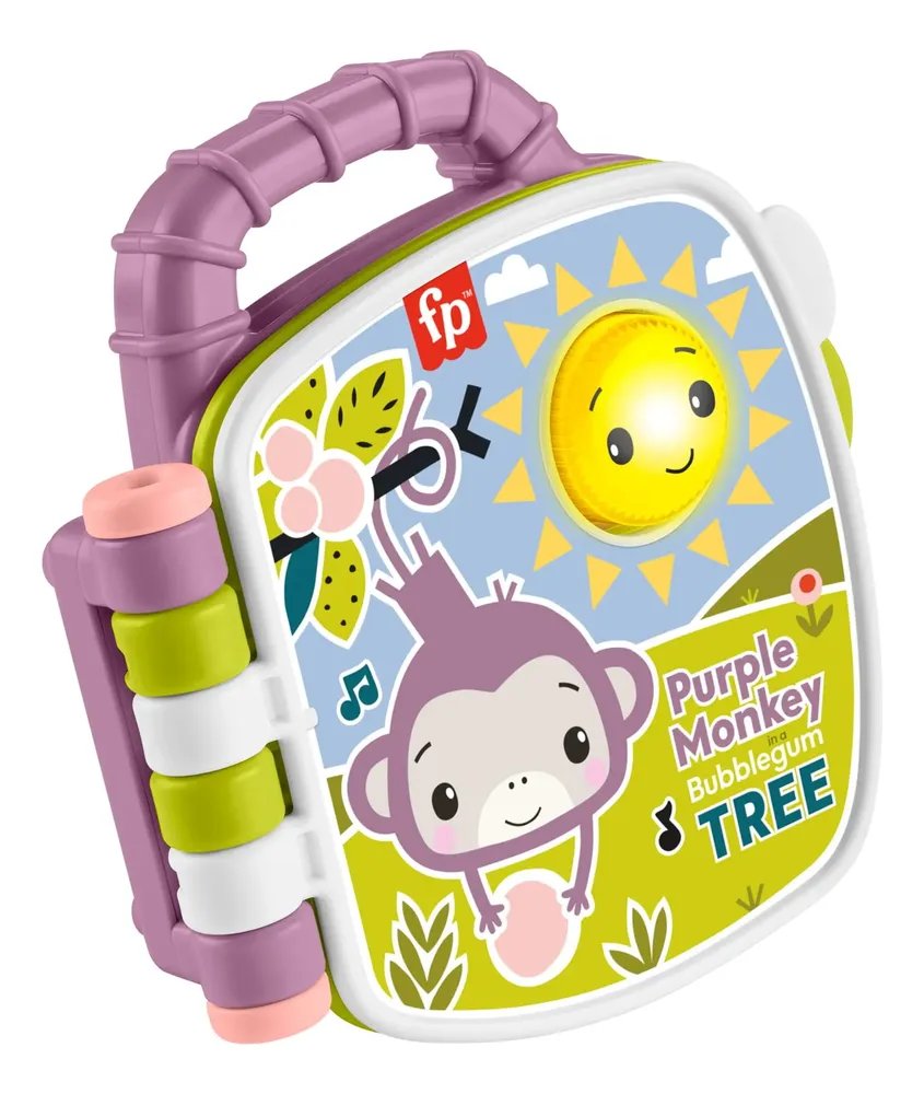 Fisher-Price: libro musical Mono Morado (con sonidos)
