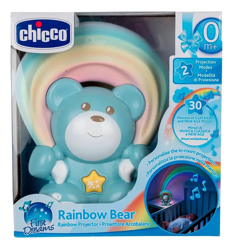 Lámpara Chicco First Dreams oso arcoíris (con proyector)