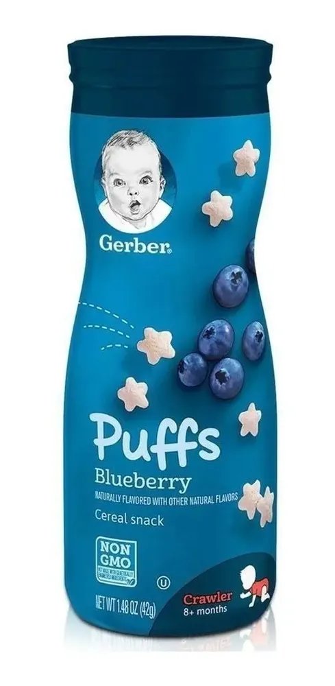 Gerber Puffs mora azul · 42 g