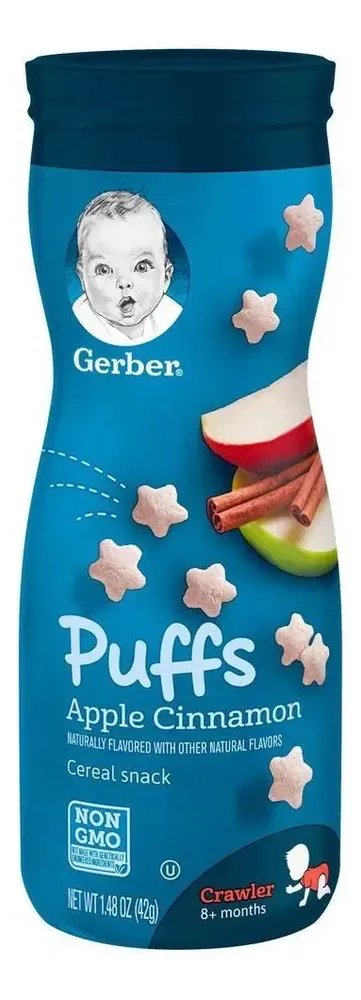 Gerber Puffs manzana canela · 42 g