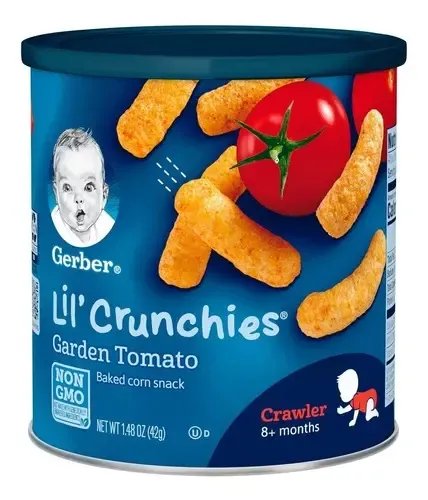 Gerber Lil' Crunchies jitomate · maíz horneado 42 g