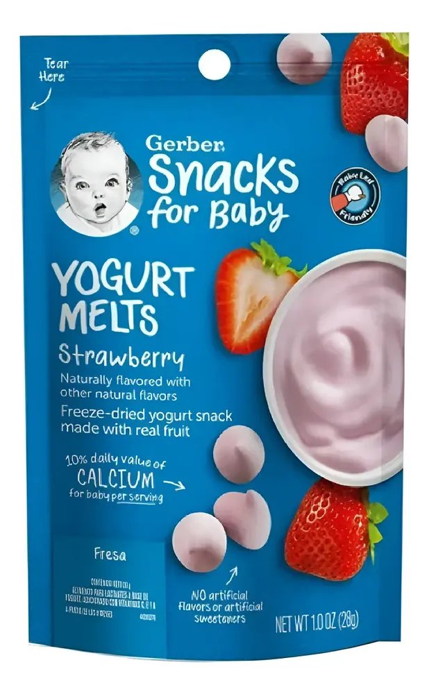 Gerber Melts de yogurt fresa · 28 g (liofilizado)