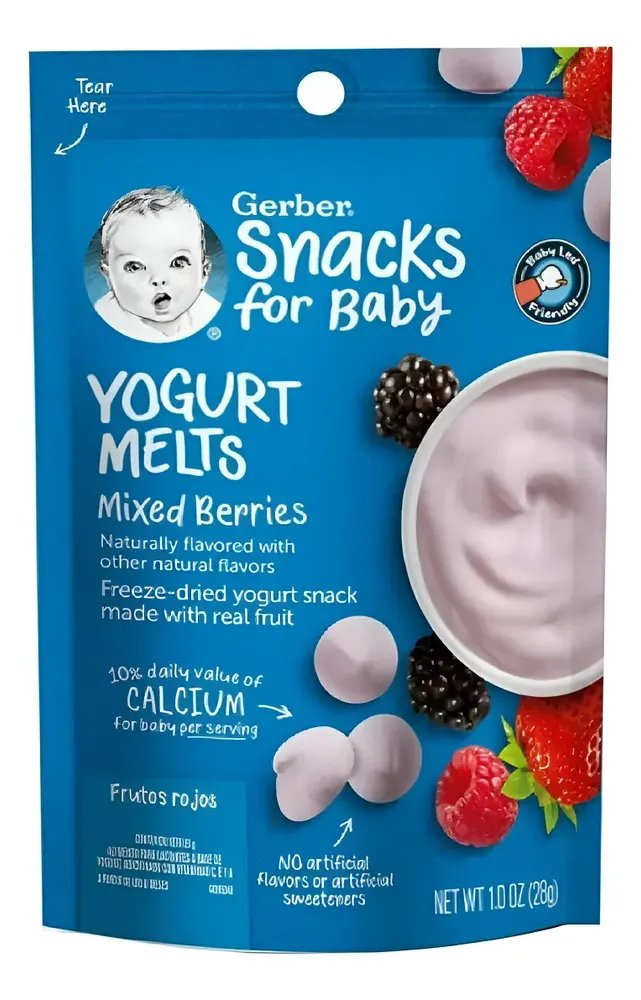 Gerber Melts de yogurt frutos rojos · 28 g (liofilizado)