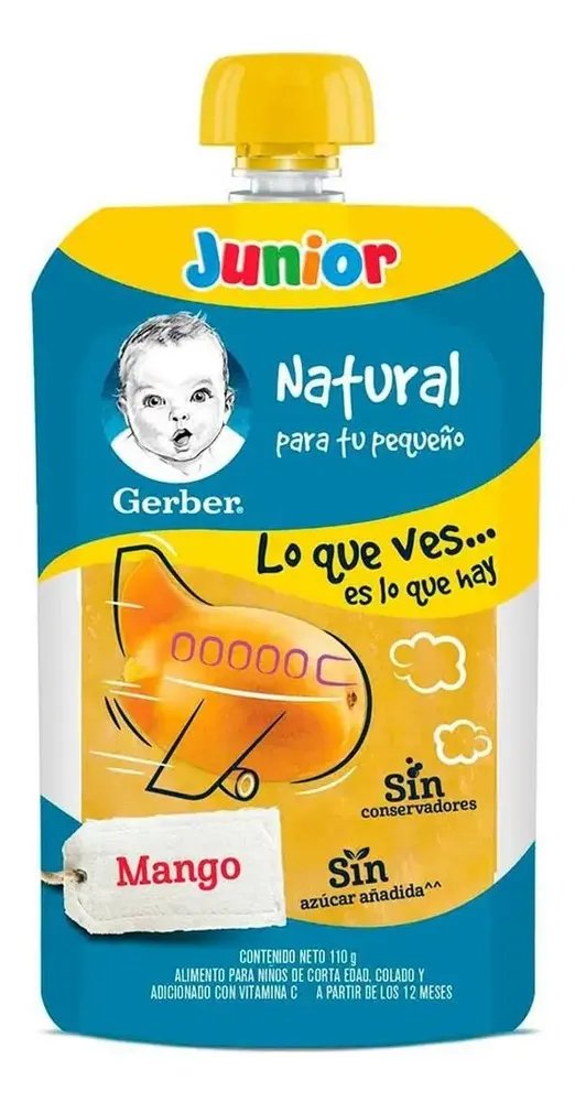 Papilla Gerber Junior etapa 4 mango · pouch 110 g