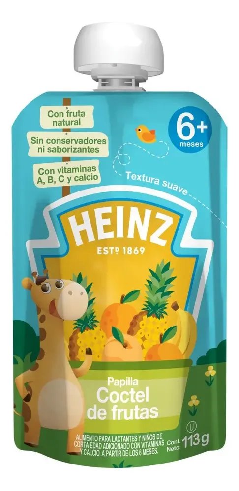 Papilla Heinz cóctel de frutas · pouch 113 g