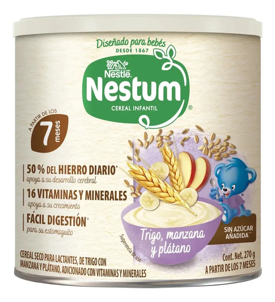 Cereal Nestlé Nestum etapa 2 trigo, manzana y plátano · 270 g
