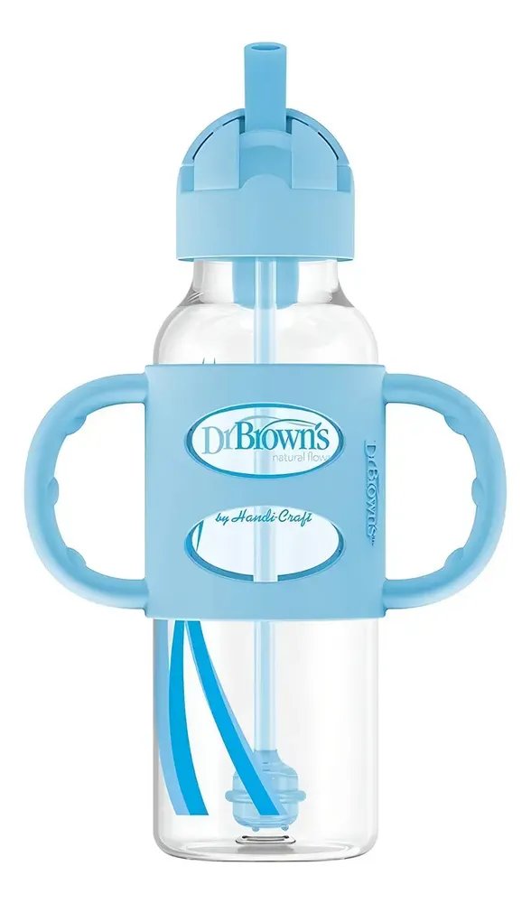 Vaso entrenador Dr Brown's con popote de silicón · 250 ml (6 m+)