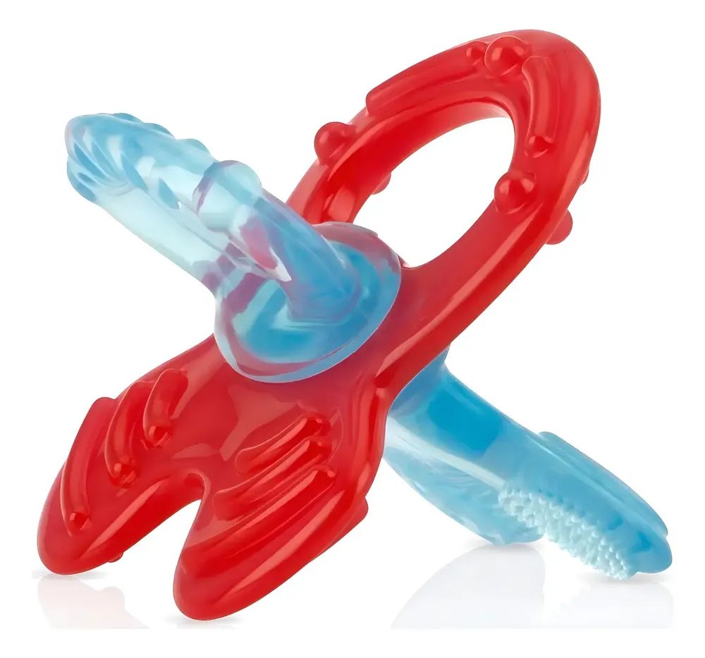 Nuby mordedera de silicón con cerdas masajeadoras